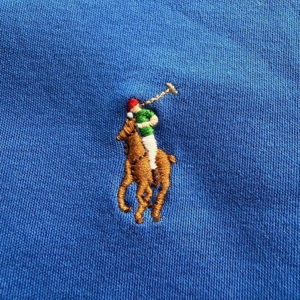 Polo Ralph Lauren Pima Soft Touch Long Sleeve Polo Shirt Blue XXL Mens - Picture 4 of 9